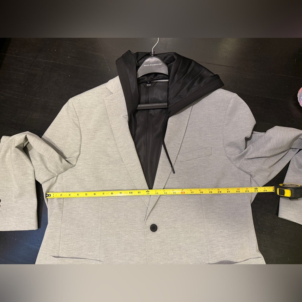 Haggar Light Gray Hoodie Sport Coat - Picture 5 of 8